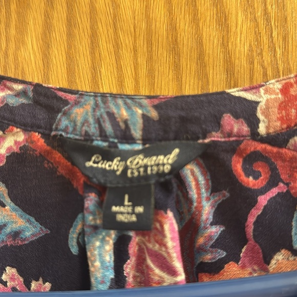 Lucky brand long sleeve floral shirt size large - Picture 3 of 5